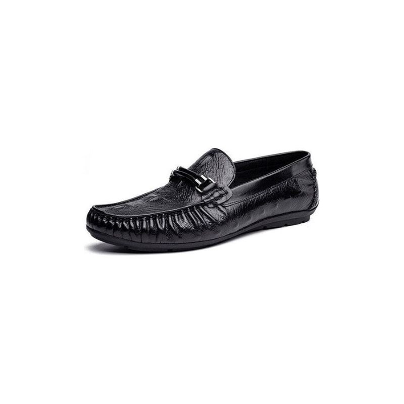 Mocassins Masculinos Vintage Couro Crocodilo Exótico Brogue