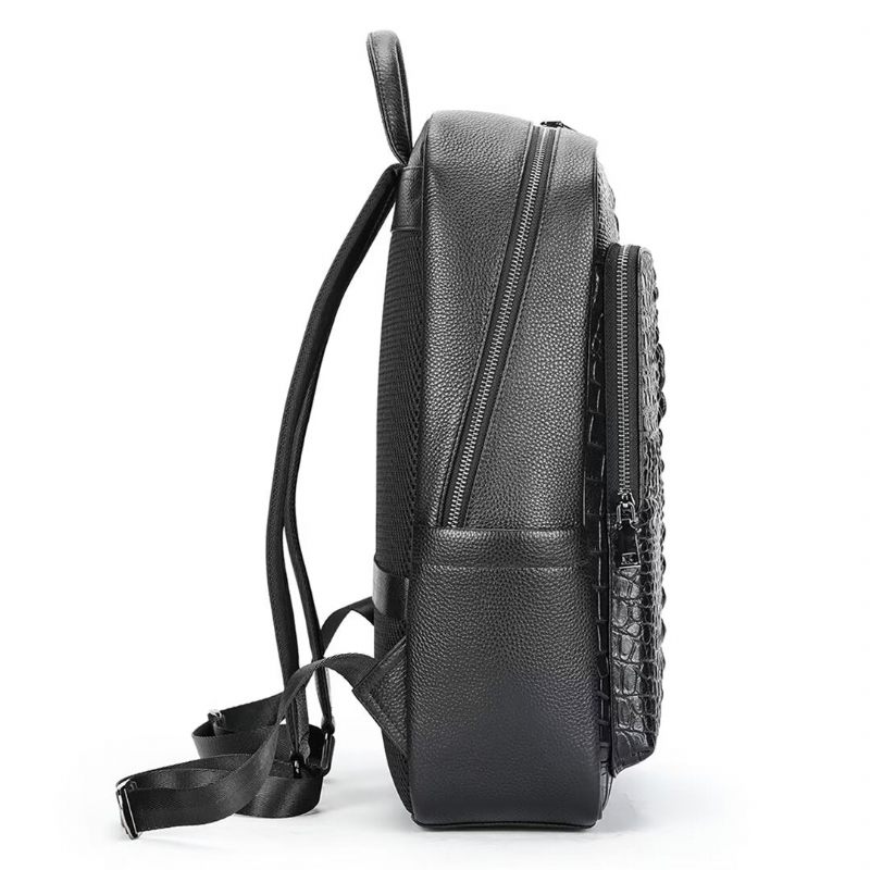 Mochilas Masculinas Estilo Soberano Jacaré - Preto