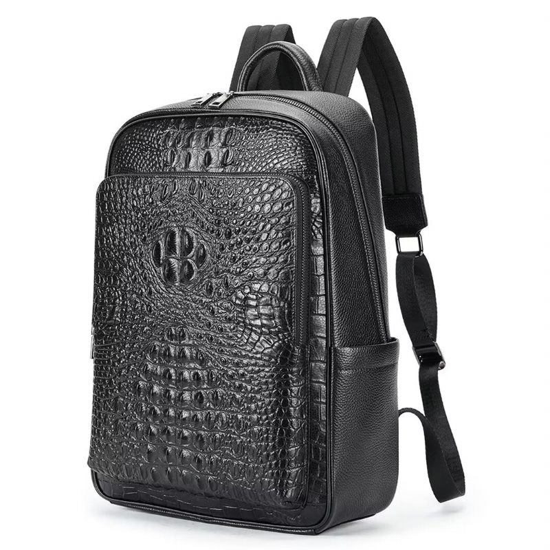 Mochilas Masculinas Estilo Soberano Jacaré - Preto