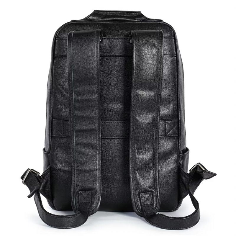 Mochilas Masculinas Luxuosas Bolsa Couro Voyager - Preto1