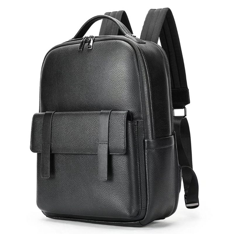 Mochilas Masculinas Metropolitan Sleek Leather Tote - Preto