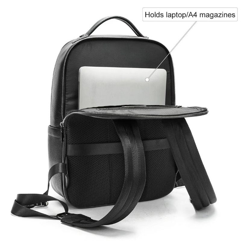 Mochilas Masculinas Metropolitan Sleek Leather Tote - Preto