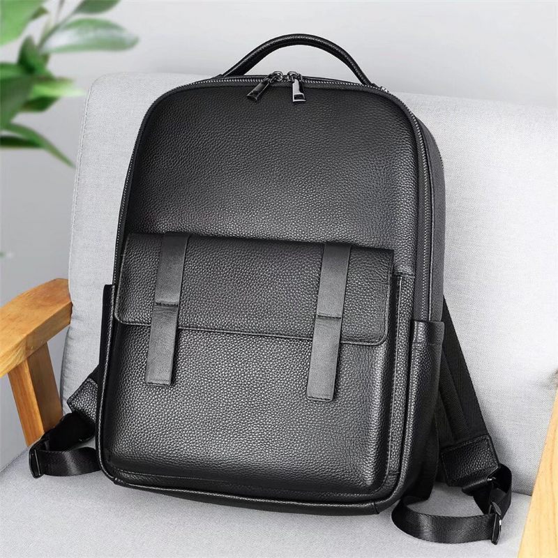 Mochilas Masculinas Metropolitan Sleek Leather Tote - Preto