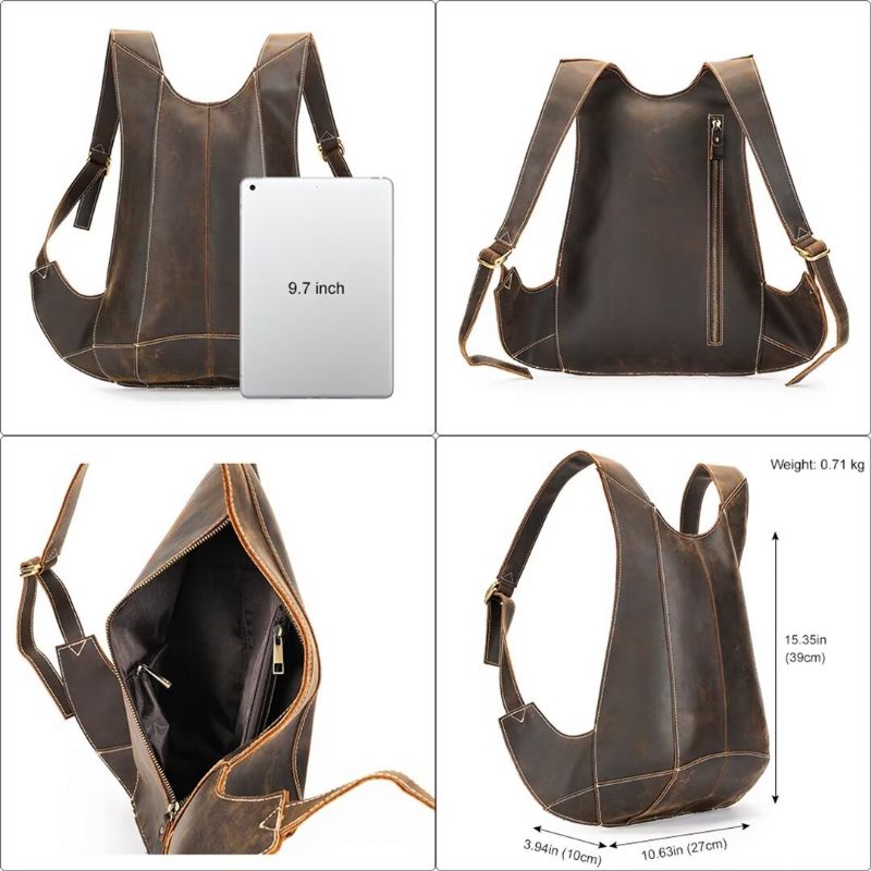 Mochilas Masculinas Pinnacle Prestige Bolsa Couro - Café