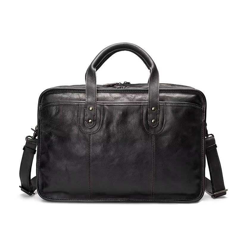 Pastas Masculinas Couro Bolsa Viagem Elegante Luxo - Preto