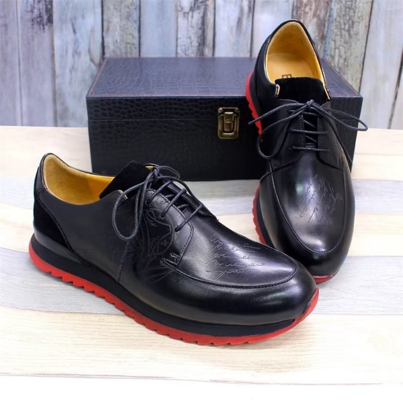 Sapatos Casuais Masculinos Chic Iluminados Tênis Cano Alto - Café