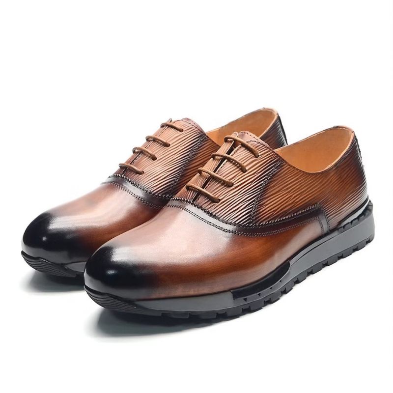 Sapatos Casuais Masculinos Chic Urbanite Couro Lace-ups - Marrom