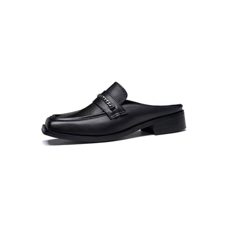 Sapatos Casuais Masculinos Chinelos Praia Negócios - Preto