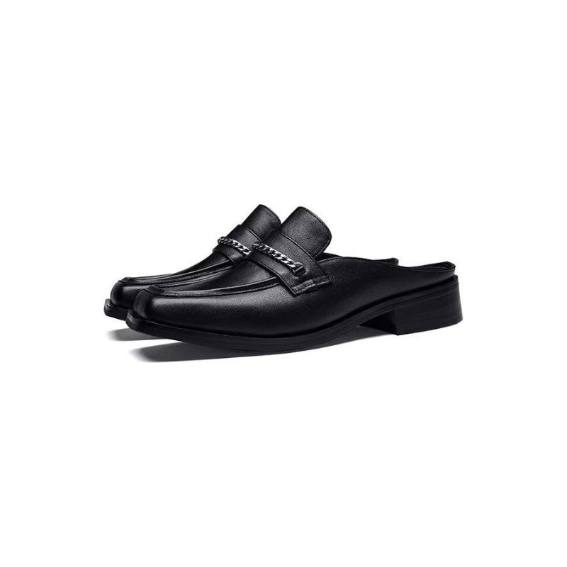 Sapatos Casuais Masculinos Chinelos Praia Negócios - Preto