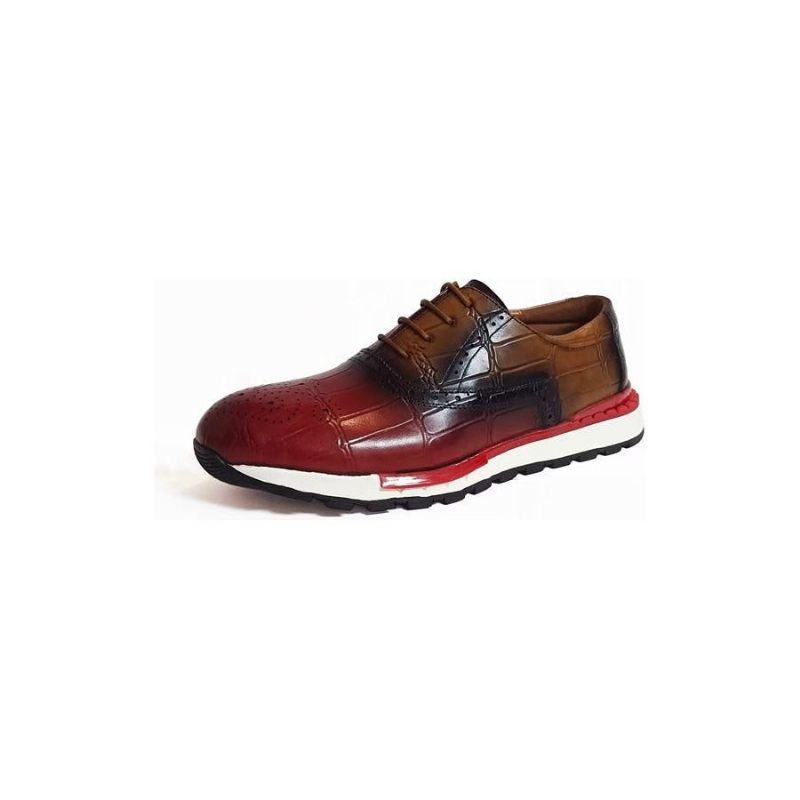 Sapatos Casuais Masculinos Chiques Cano Baixo - Vermelho