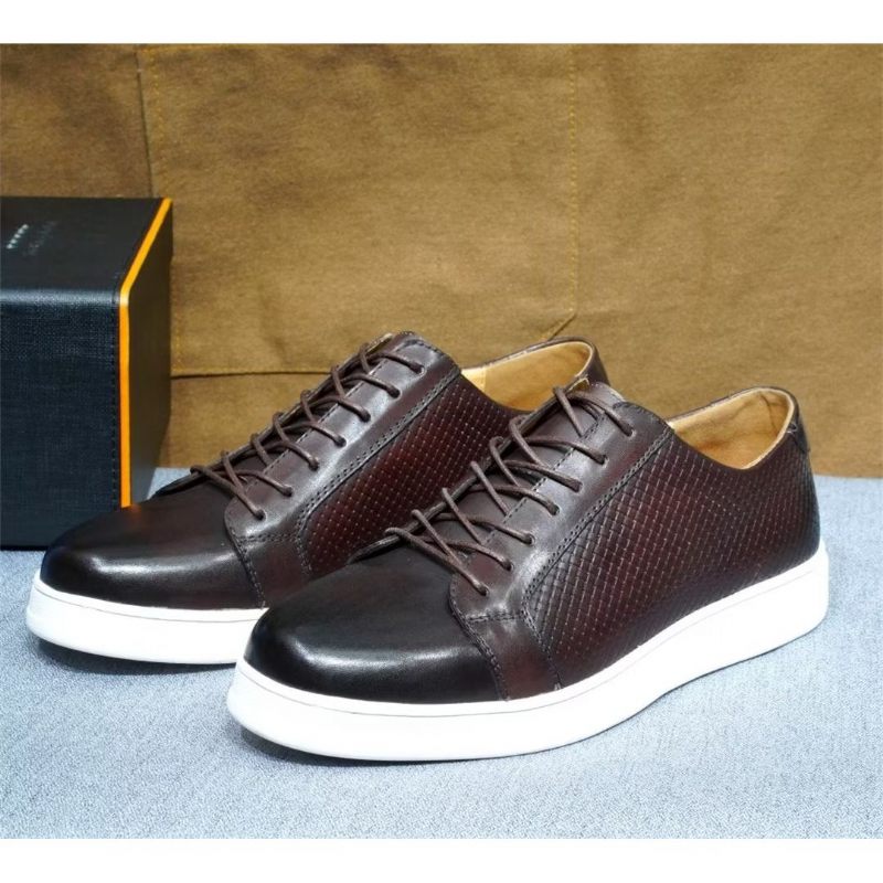 Sapatos Casuais Masculinos Chiques Casual Lace-ups - Café