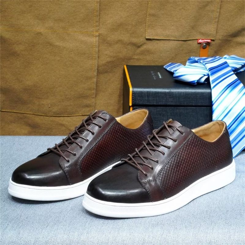 Sapatos Casuais Masculinos Chiques Casual Lace-ups - Café