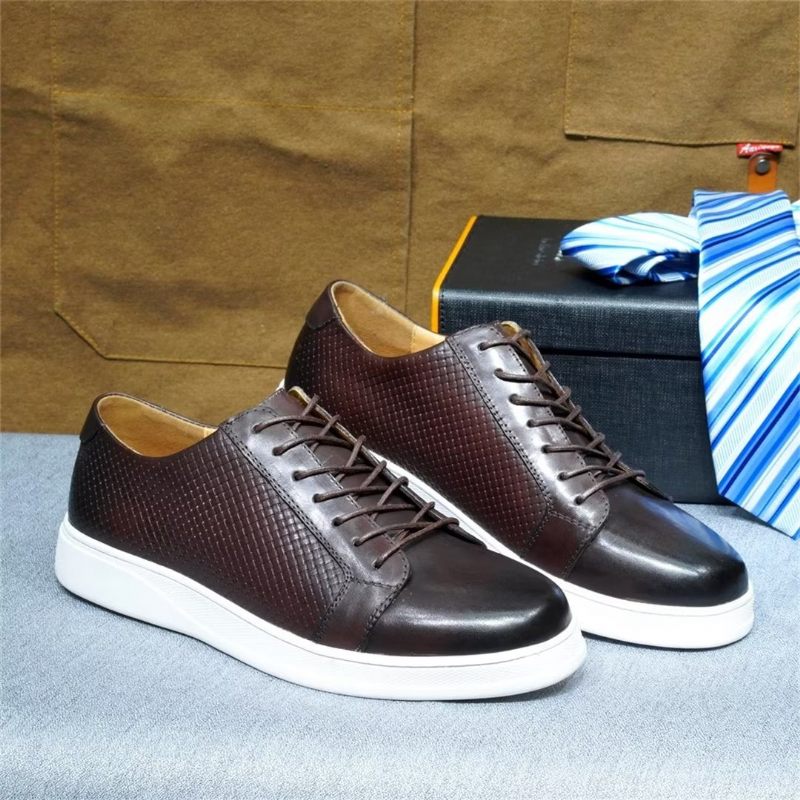 Sapatos Casuais Masculinos Chiques Casual Lace-ups - Café