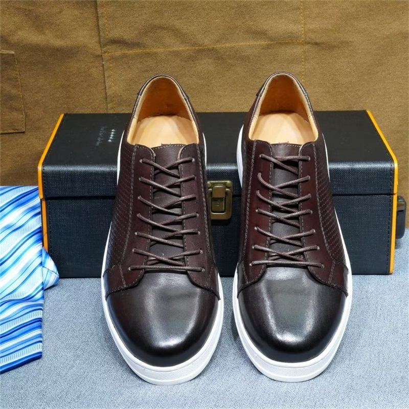 Sapatos Casuais Masculinos Chiques Casual Lace-ups - Café