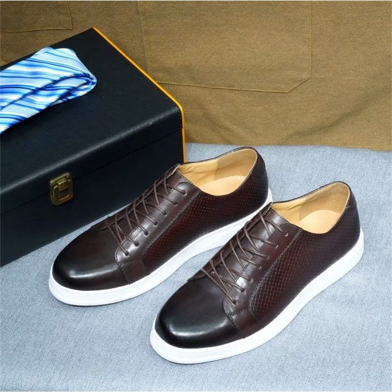 Sapatos Casuais Masculinos Chiques Casual Lace-ups - Café