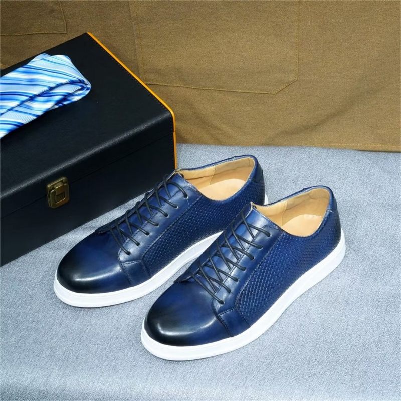 Sapatos Casuais Masculinos Chiques Casual Lace-ups - Azul