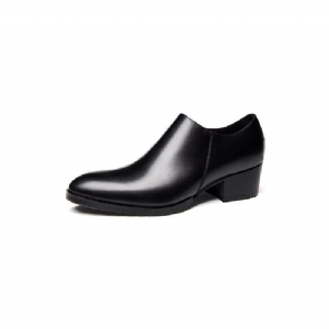 Sapatos Casuais Masculinos Chiques Couro Vaca Pontiagudo Slip-ons