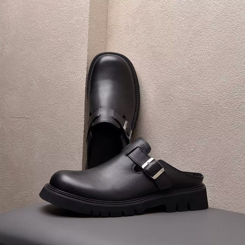 Sapatos Casuais Masculinos Clássicos Deslizantes - Preto