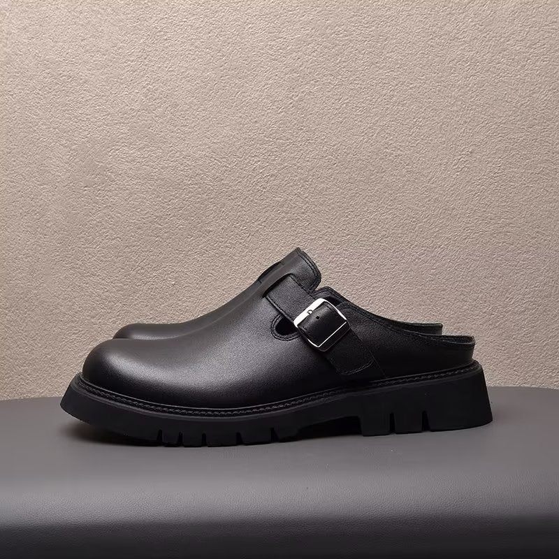 Sapatos Casuais Masculinos Clássicos Deslizantes - Preto