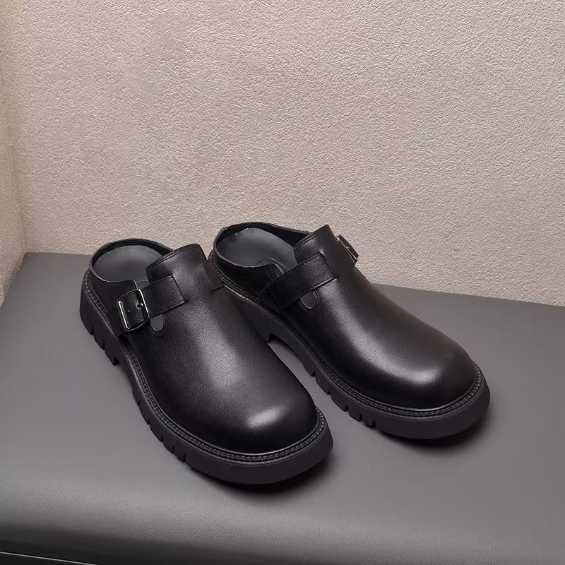 Sapatos Casuais Masculinos Clássicos Deslizantes - Preto