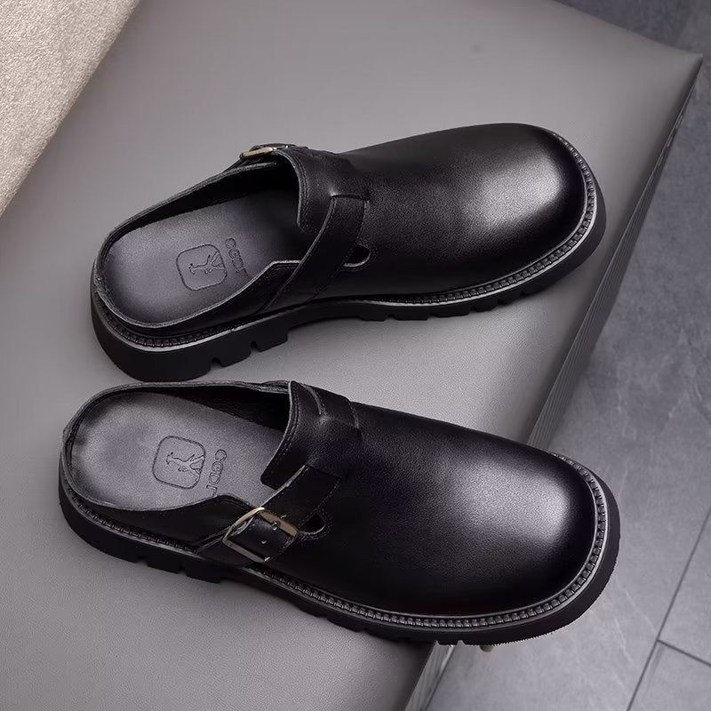 Sapatos Casuais Masculinos Clássicos Deslizantes - Preto