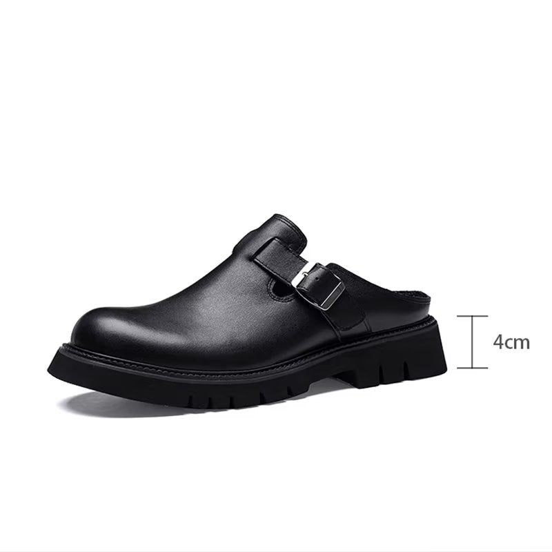 Sapatos Casuais Masculinos Clássicos Deslizantes - Preto