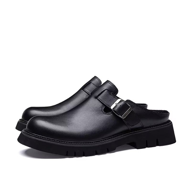 Sapatos Casuais Masculinos Clássicos Deslizantes - Preto