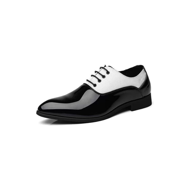 Sapatos Casuais Masculinos Com Estampa Sólida E Cadarços - Branco