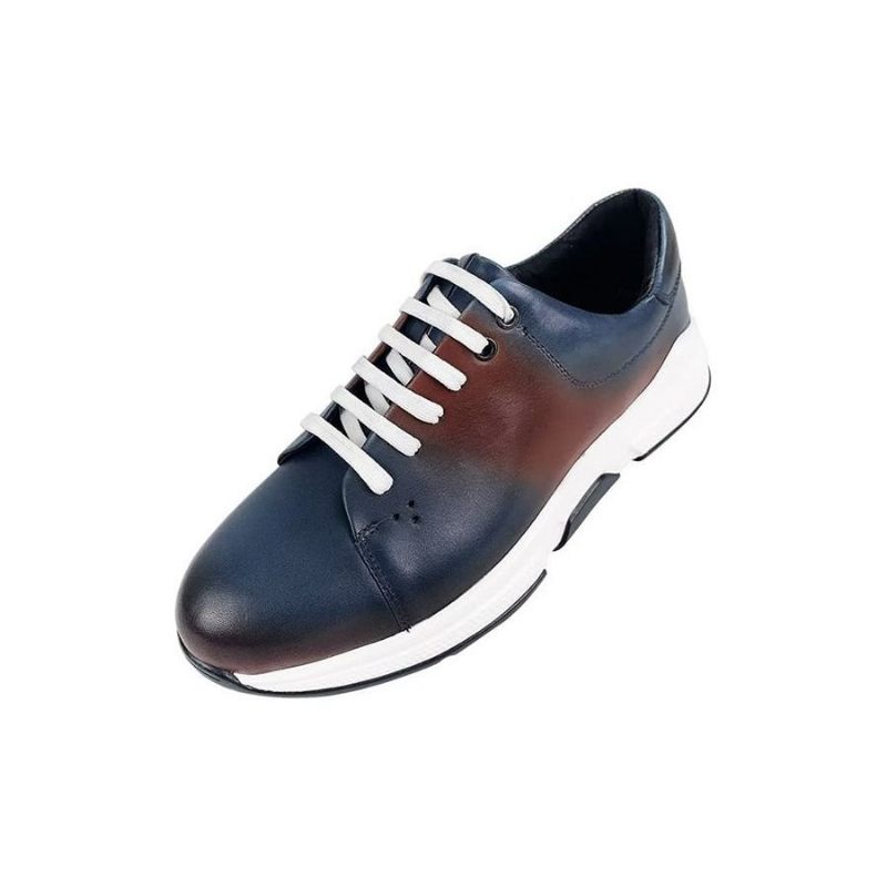 Sapatos Casuais Masculinos Couro Elegante Com Cordões Oxford