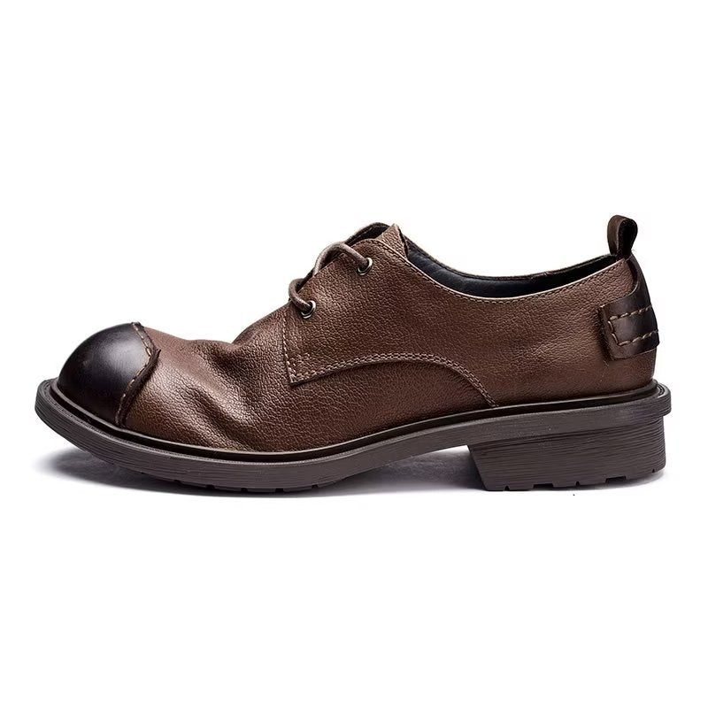 Sapatos Casuais Masculinos Couro Sofisticados - Café