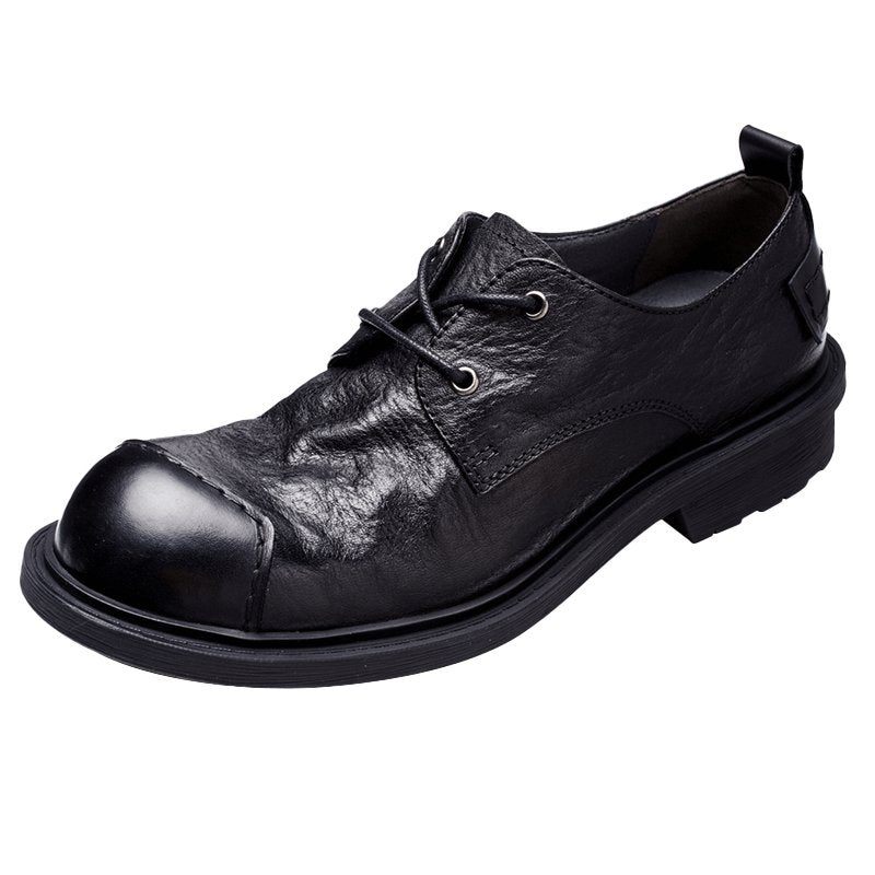 Sapatos Casuais Masculinos Couro Sofisticados - Preto