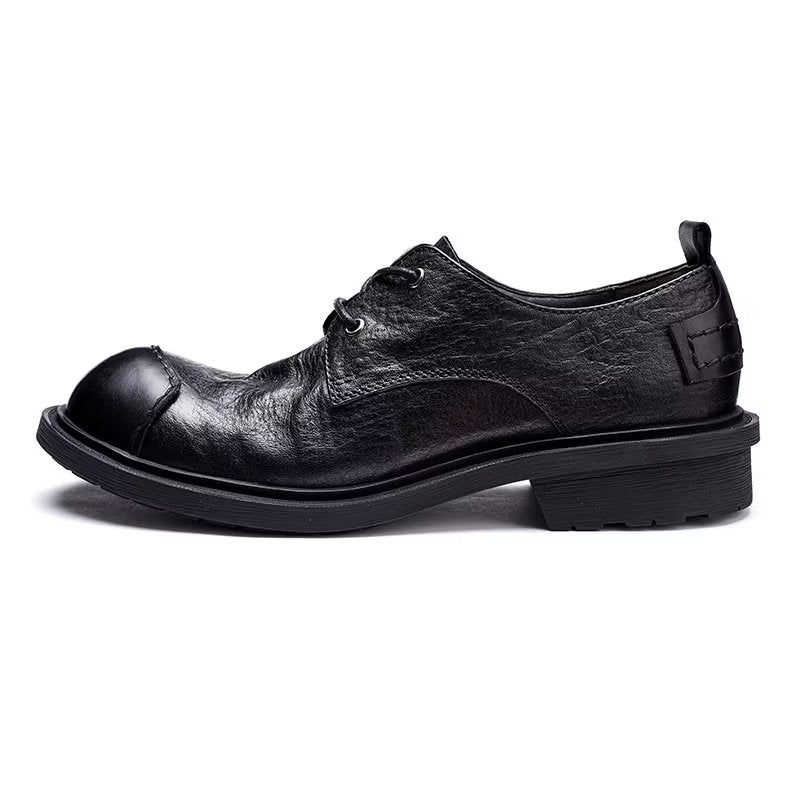 Sapatos Casuais Masculinos Couro Sofisticados - Preto