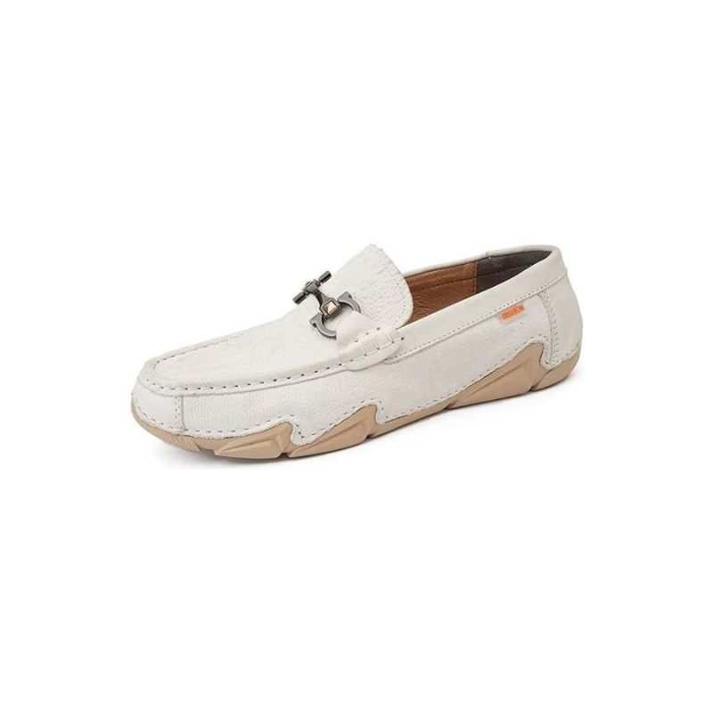 Sapatos Casuais Masculinos Couro Vaca Chiques - Branco