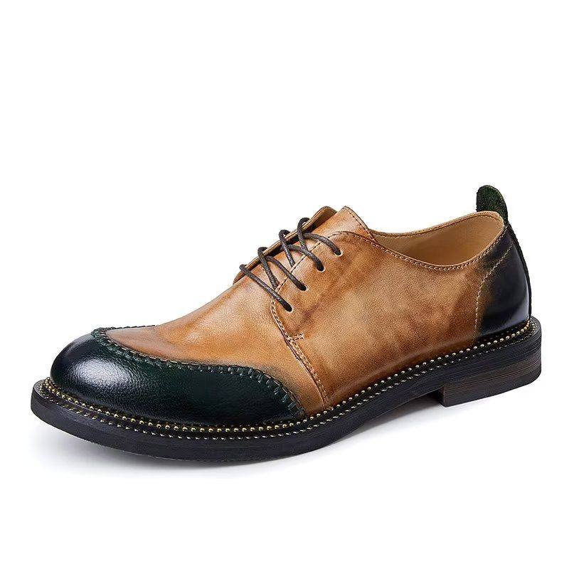 Sapatos Casuais Masculinos Dedo Redondo Chic Lace-up