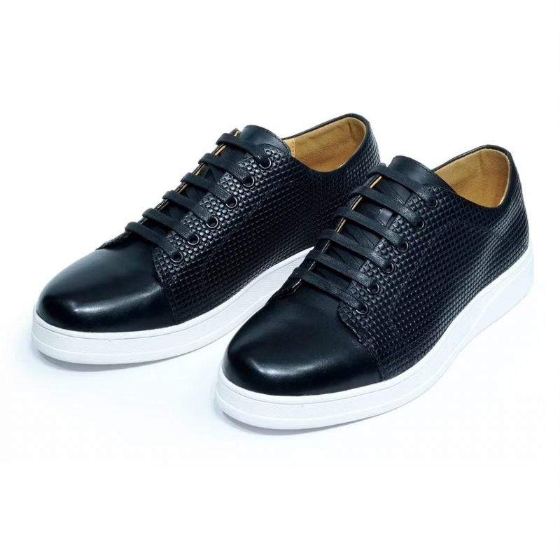 Sapatos Casuais Masculinos Elegantes Casual Lace-ups - Preto