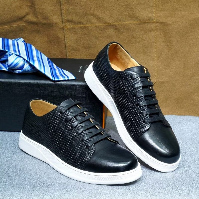 Sapatos Casuais Masculinos Elegantes Casual Lace-ups - Preto