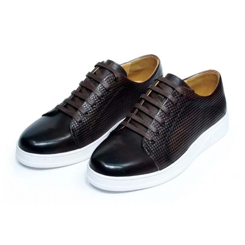 Sapatos Casuais Masculinos Elegantes Casual Lace-ups - Café