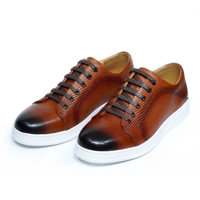 Sapatos Casuais Masculinos Elegantes Casual Lace-ups - Marrom