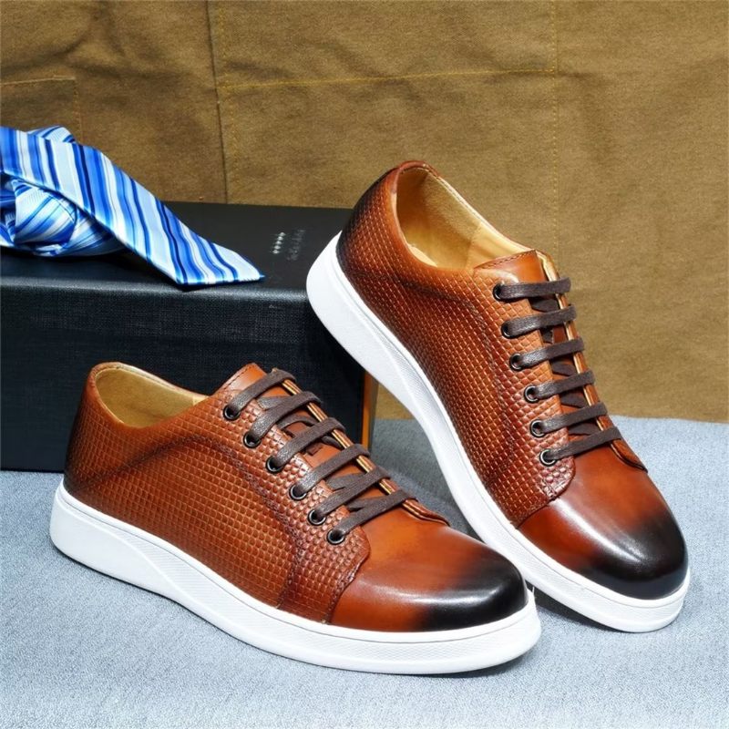 Sapatos Casuais Masculinos Elegantes Casual Lace-ups - Marrom