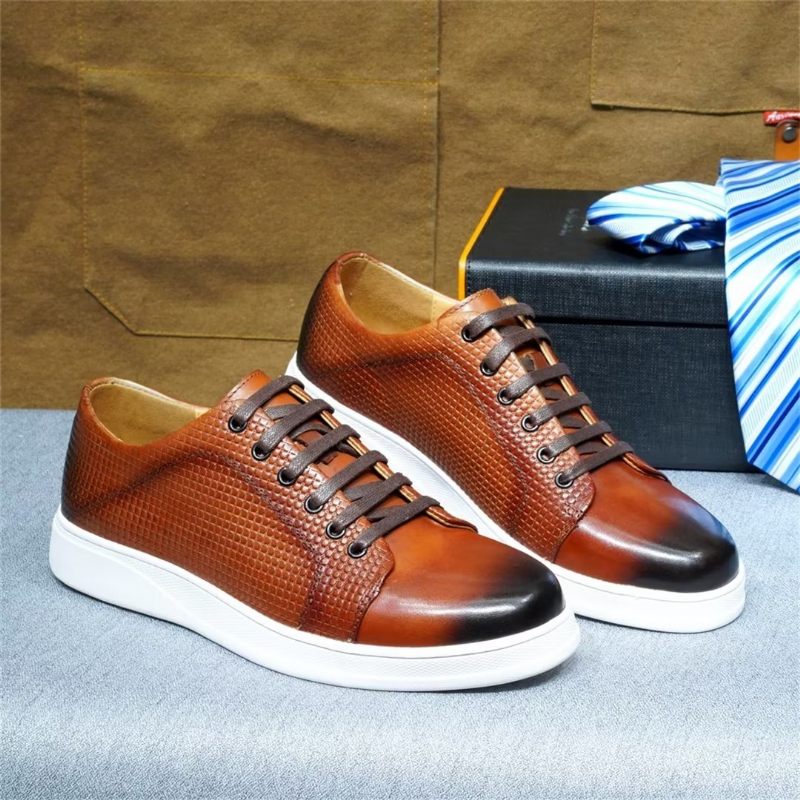 Sapatos Casuais Masculinos Elegantes Casual Lace-ups - Marrom