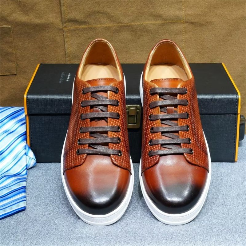 Sapatos Casuais Masculinos Elegantes Casual Lace-ups - Marrom