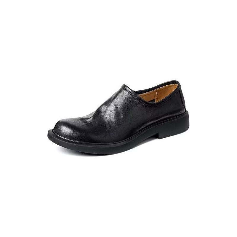 Sapatos Casuais Masculinos Elegantes Com Dedo Redondo Slip-ons