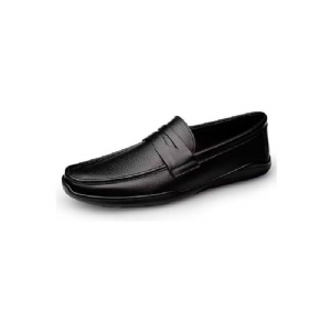 Sapatos Casuais Masculinos Elegantes Mocassins Pu Com Moda Metal