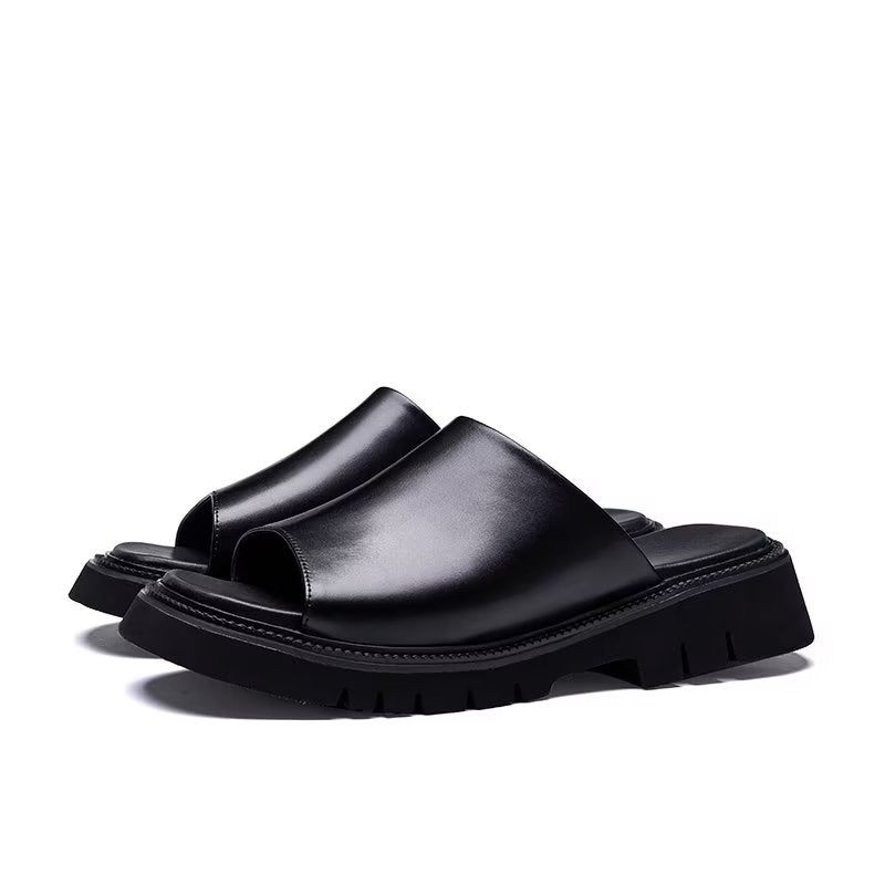 Sapatos Casuais Masculinos Elegantes Slip-ons - Preto