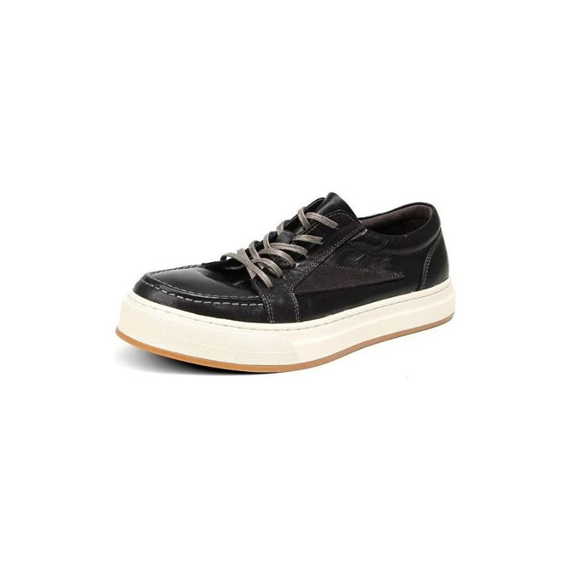 Sapatos Casuais Masculinos Elegantes Tênis Cano Alto - Preto