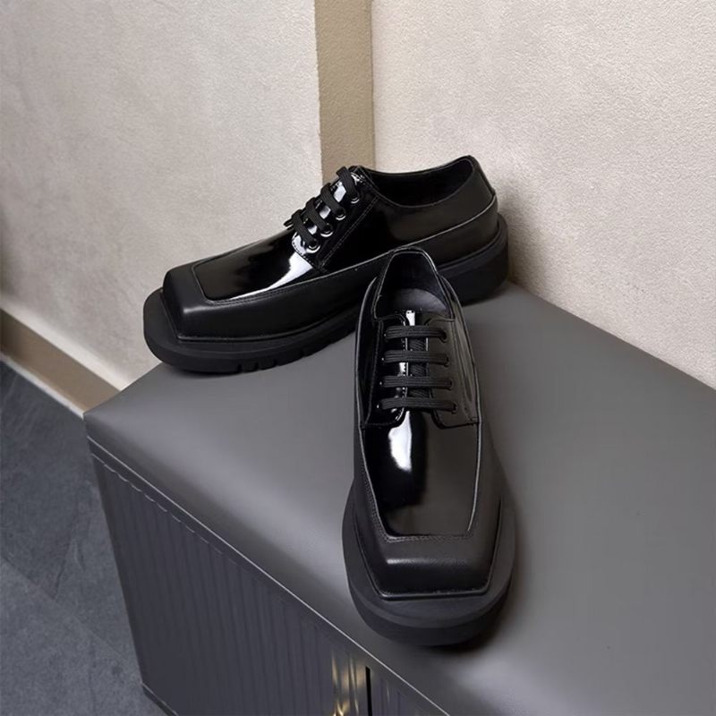 Sapatos Casuais Masculinos Em Relevo Luxo - Preto