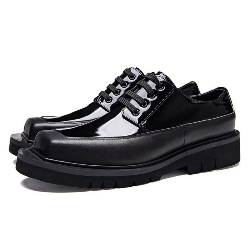 Sapatos Casuais Masculinos Em Relevo Luxo - Preto