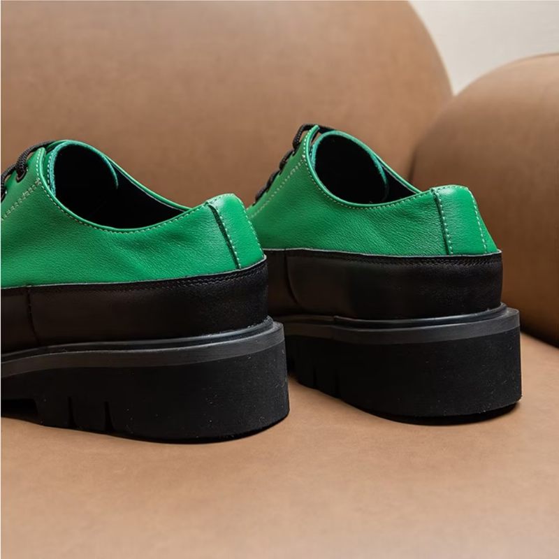 Sapatos Casuais Masculinos Em Relevo Luxo - Verde