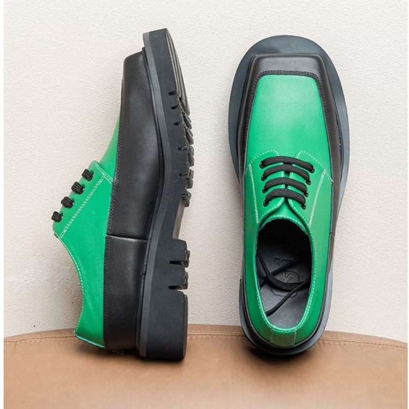 Sapatos Casuais Masculinos Em Relevo Luxo - Verde