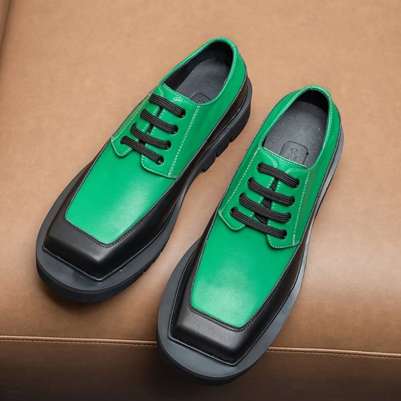 Sapatos Casuais Masculinos Em Relevo Luxo - Verde